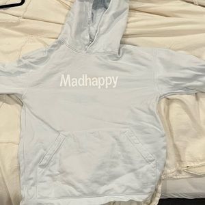 Light blue mad happy sweatshirt